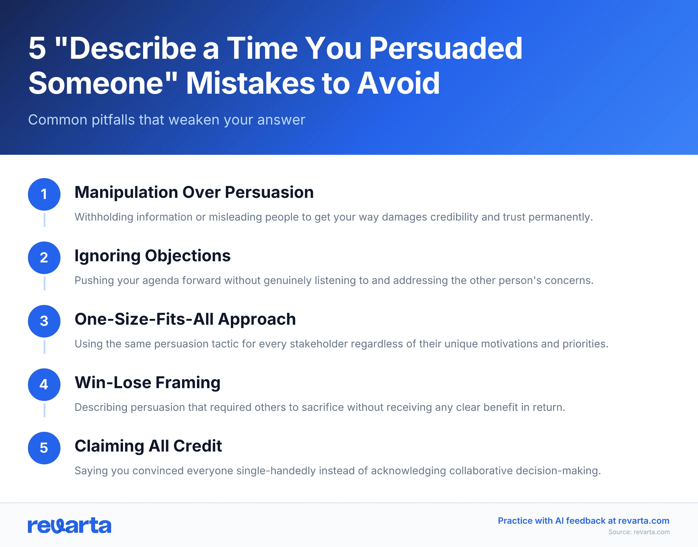 5 'Describe a Time You Persuaded Someone' Mistakes to Avoid - Common pitfalls that weaken your answer