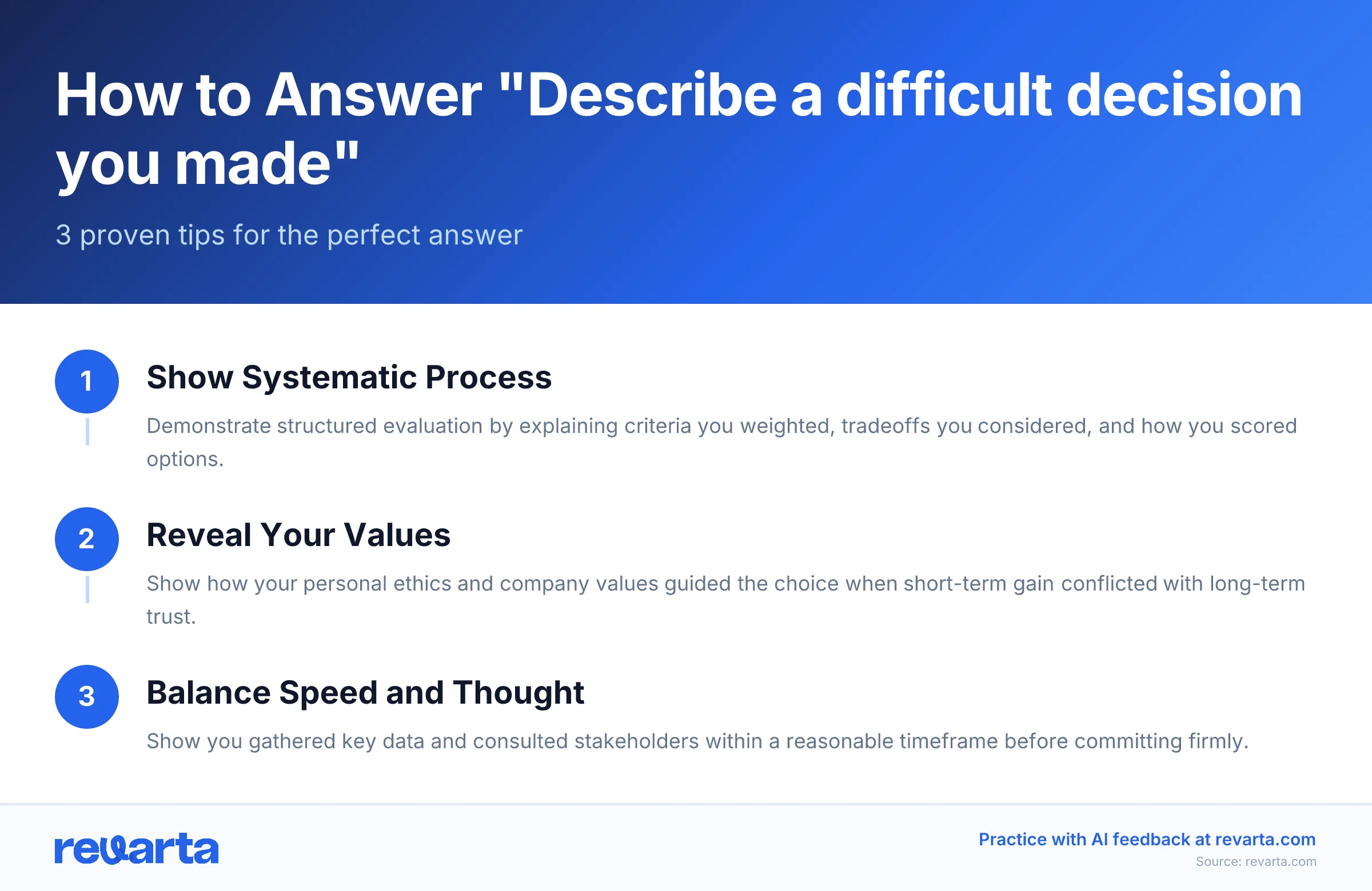 How to Answer 'Describe a difficult decision you made' - 3 proven tips for the perfect answer
