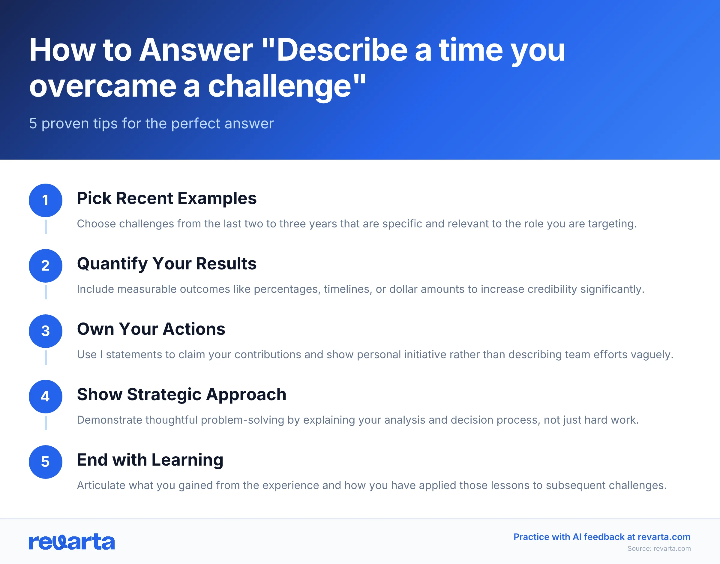 How to Answer 'Describe a time you overcame a challenge' - 5 proven tips for the perfect answer
