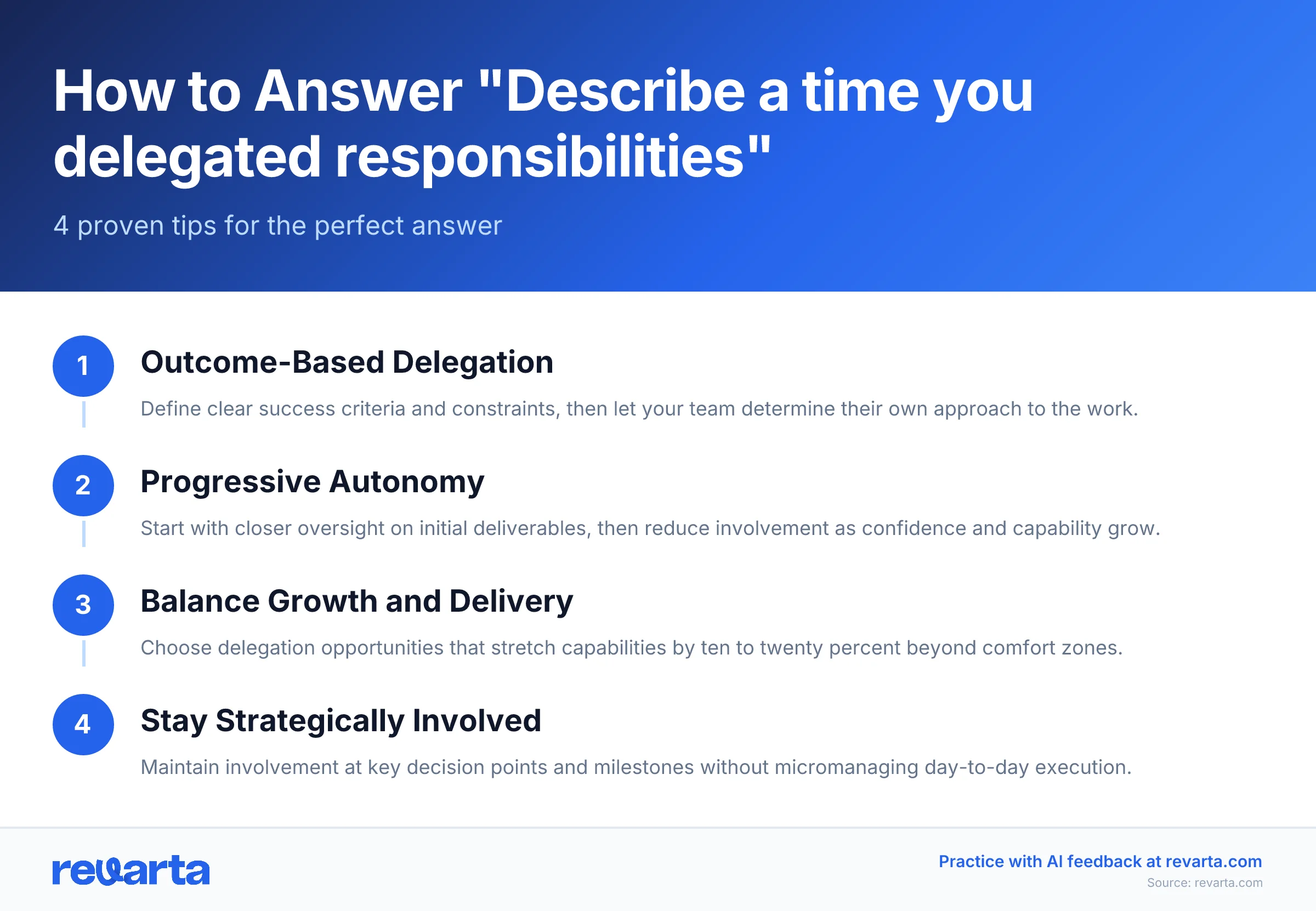 How to Answer 'Describe a time you delegated responsibilities' - 4 proven tips for the perfect answer