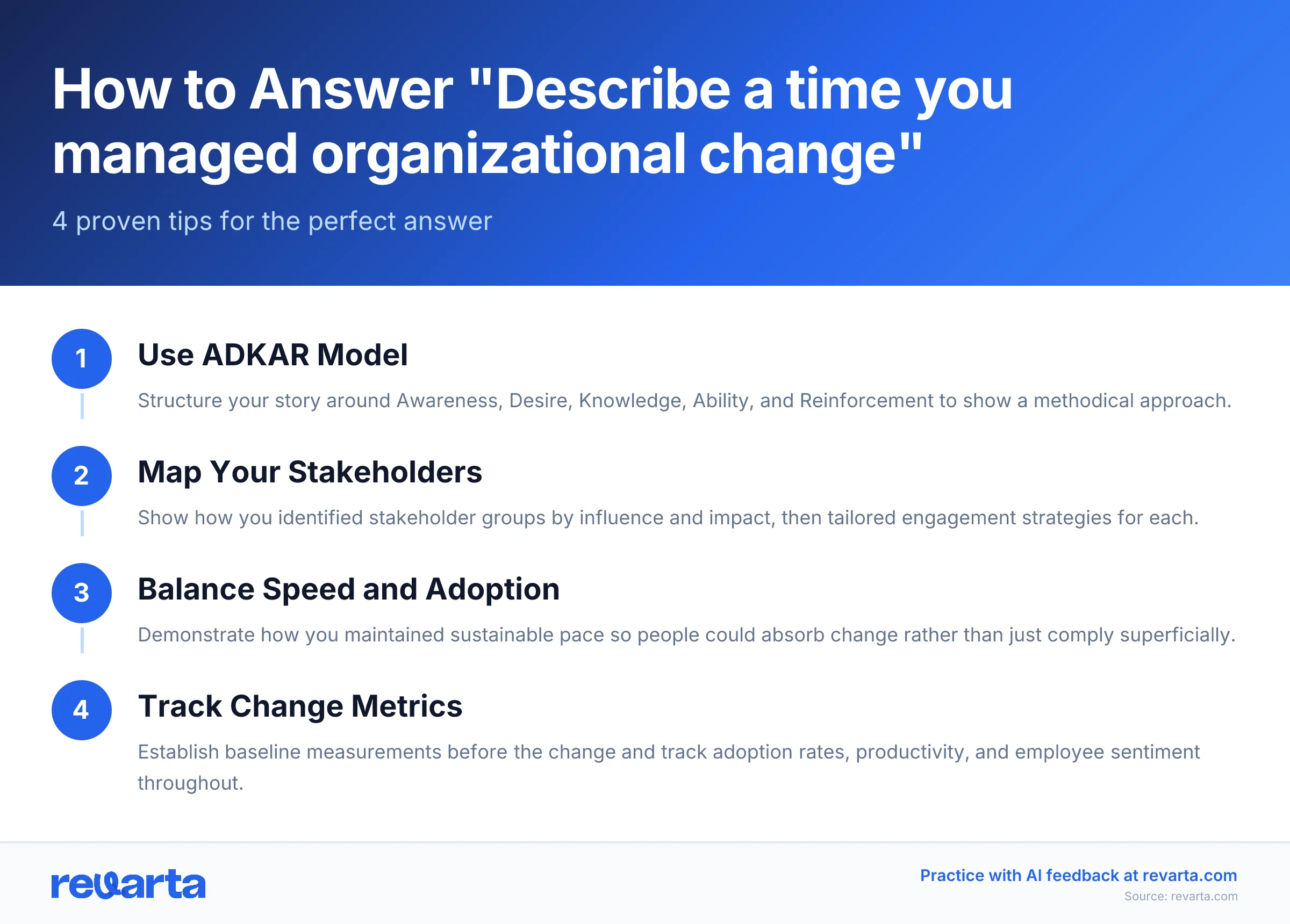 How to Answer 'Describe a time you managed organizational change' - 4 proven tips for the perfect answer
