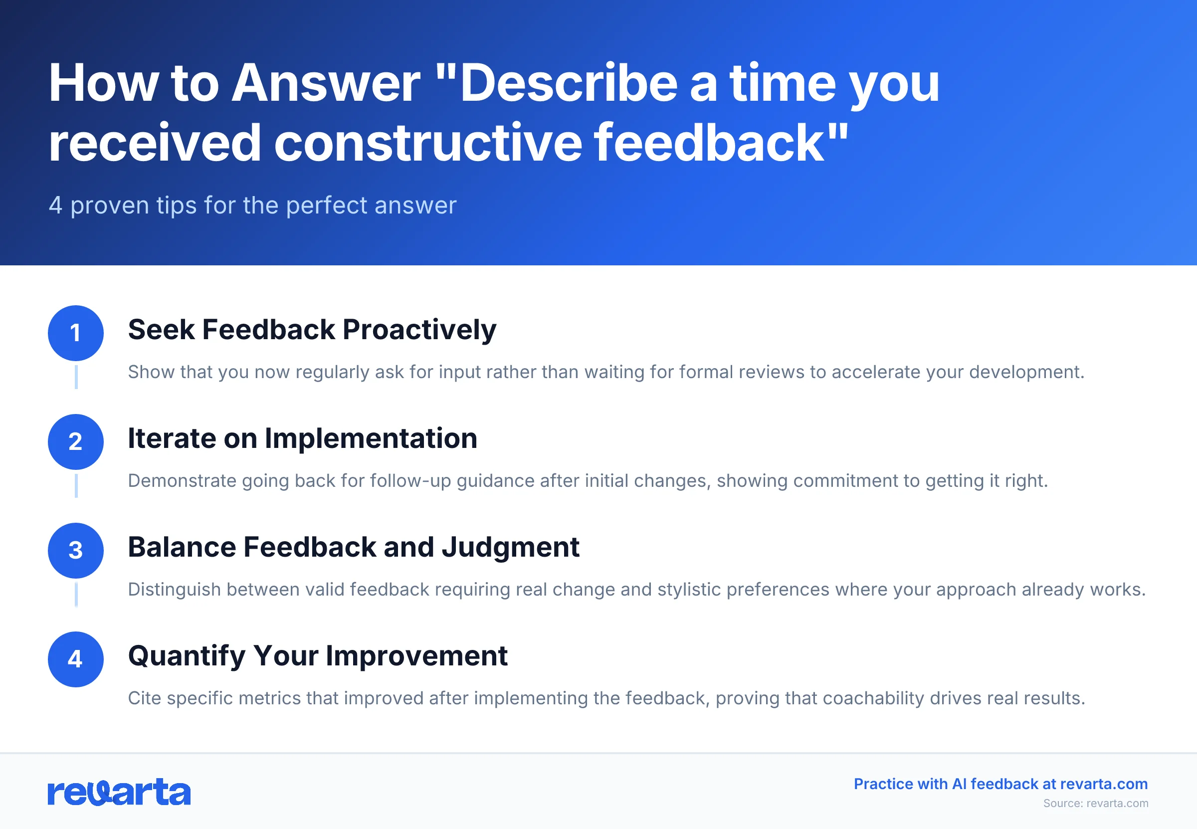 How to Answer 'Describe a time you received constructive feedback' - 4 proven tips for the perfect answer