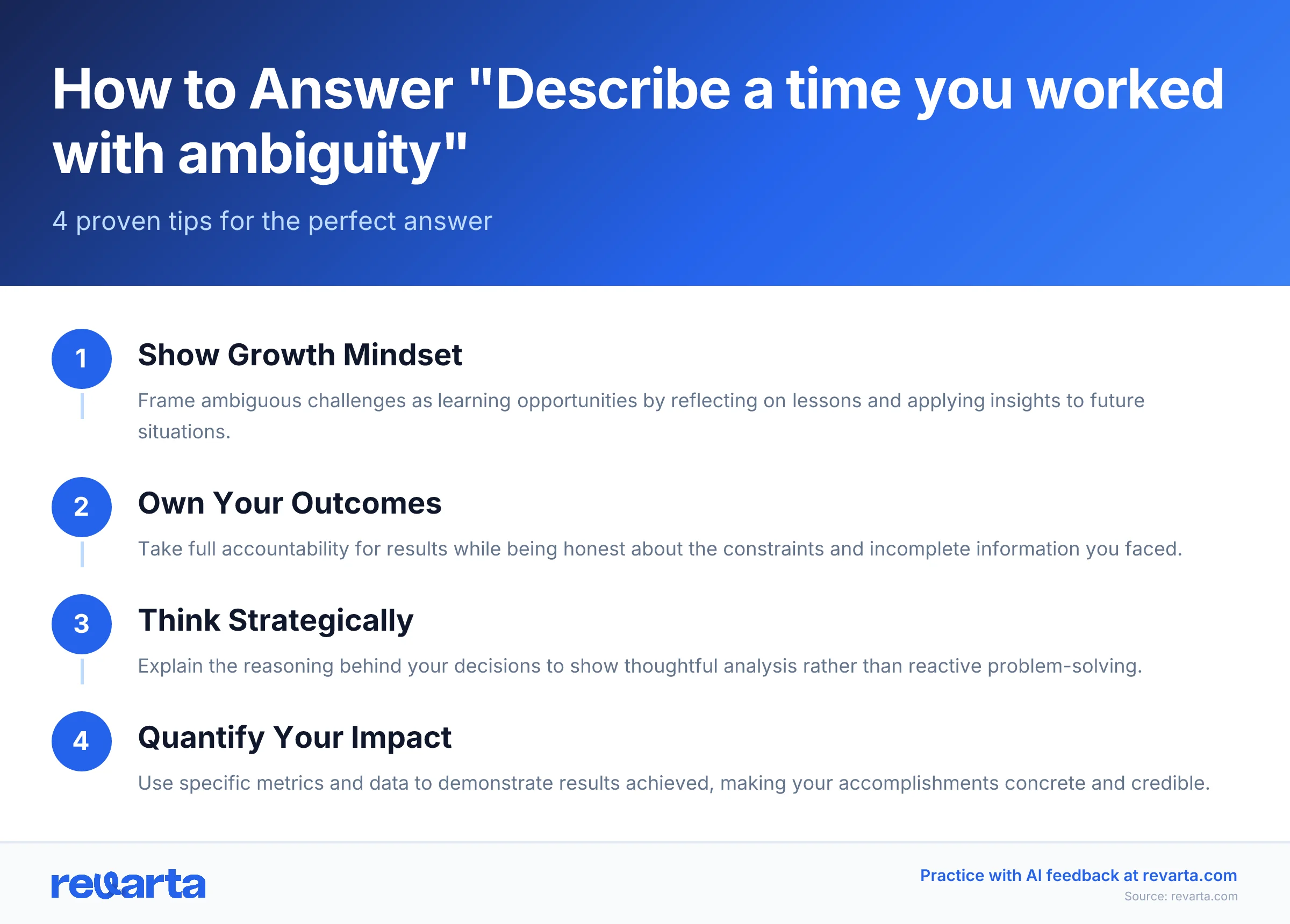 How to Answer 'Describe a time you worked with ambiguity' - 4 proven tips for the perfect answer