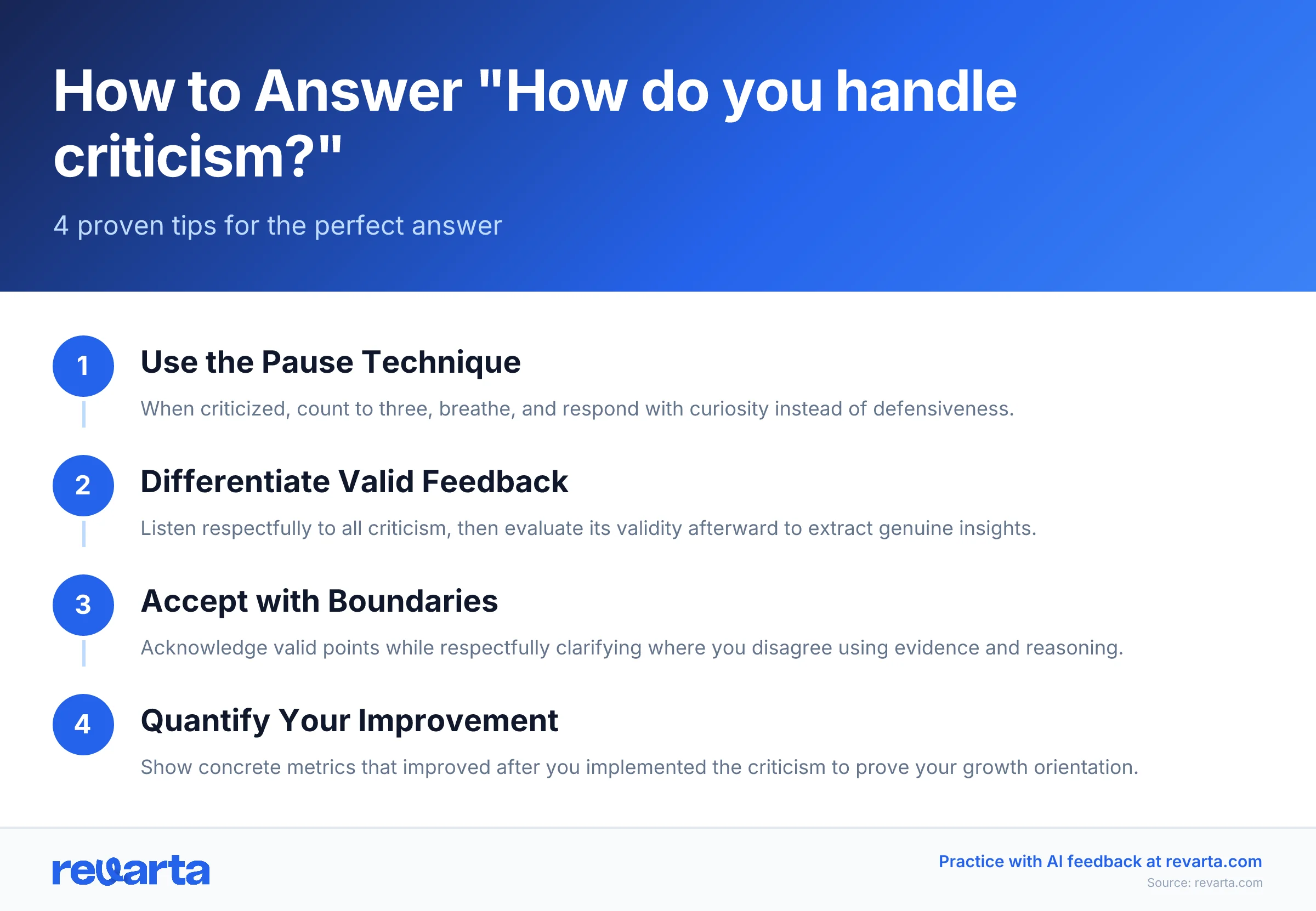 How to Answer 'How do you handle criticism?' - 4 proven tips for the perfect answer