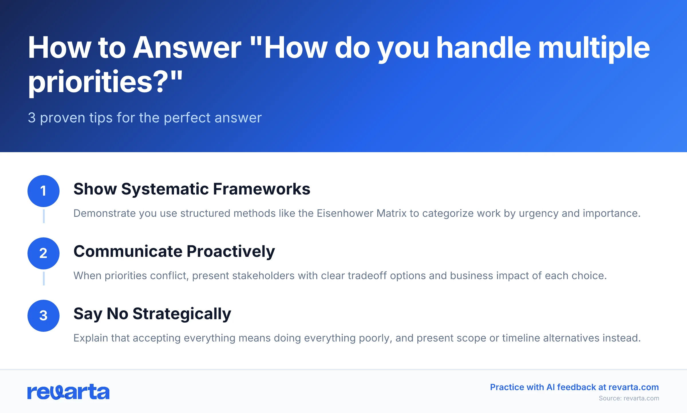 How to Answer 'How do you handle multiple priorities?' - 3 proven tips for the perfect answer