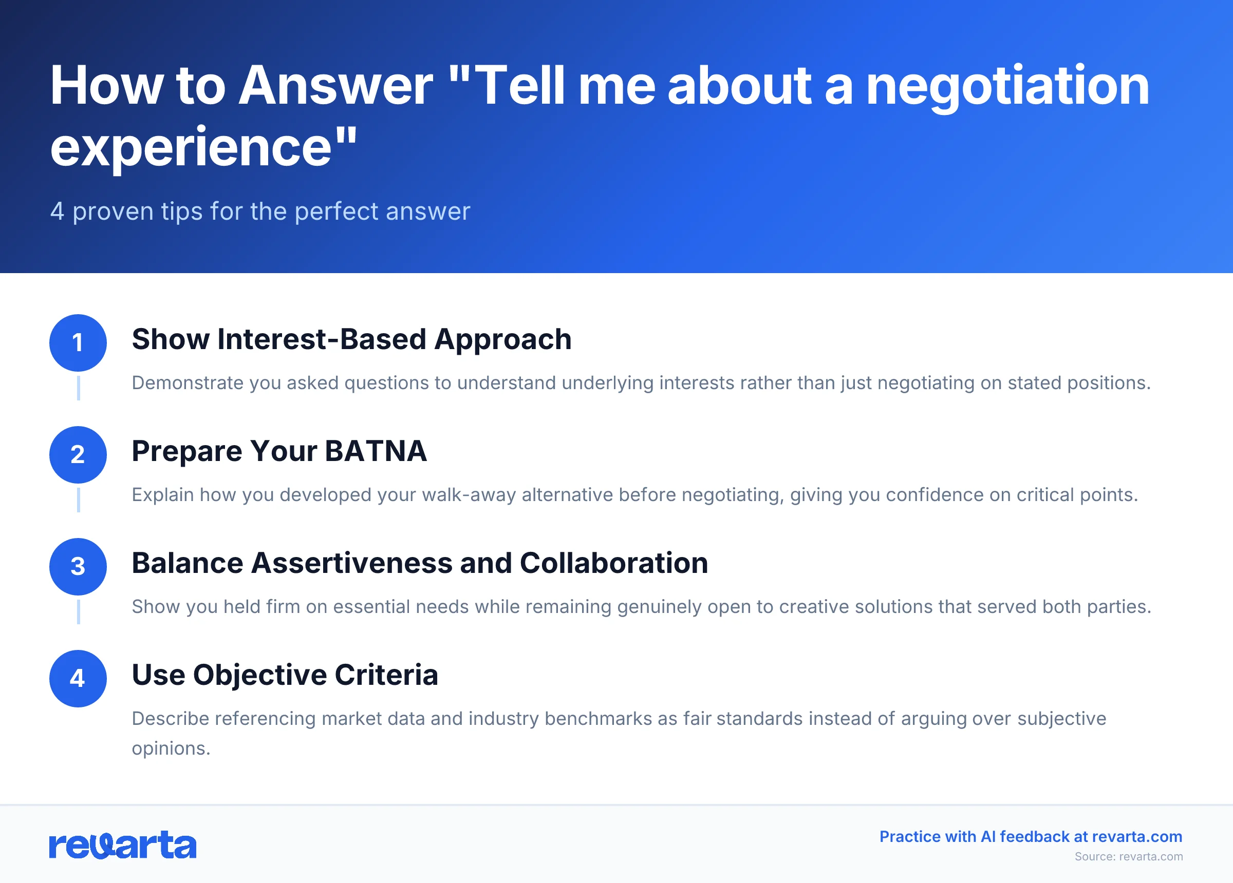 How to Answer 'Tell me about a negotiation experience' - 4 proven tips for the perfect answer