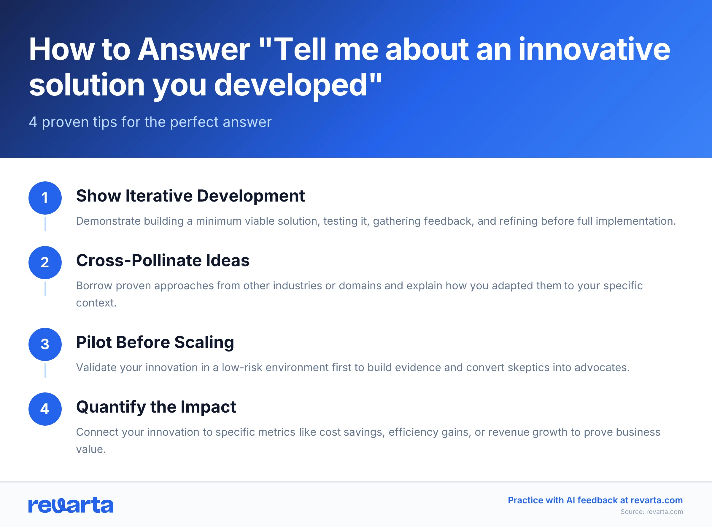 How to Answer 'Tell me about an innovative solution you developed' - 4 proven tips for the perfect answer
