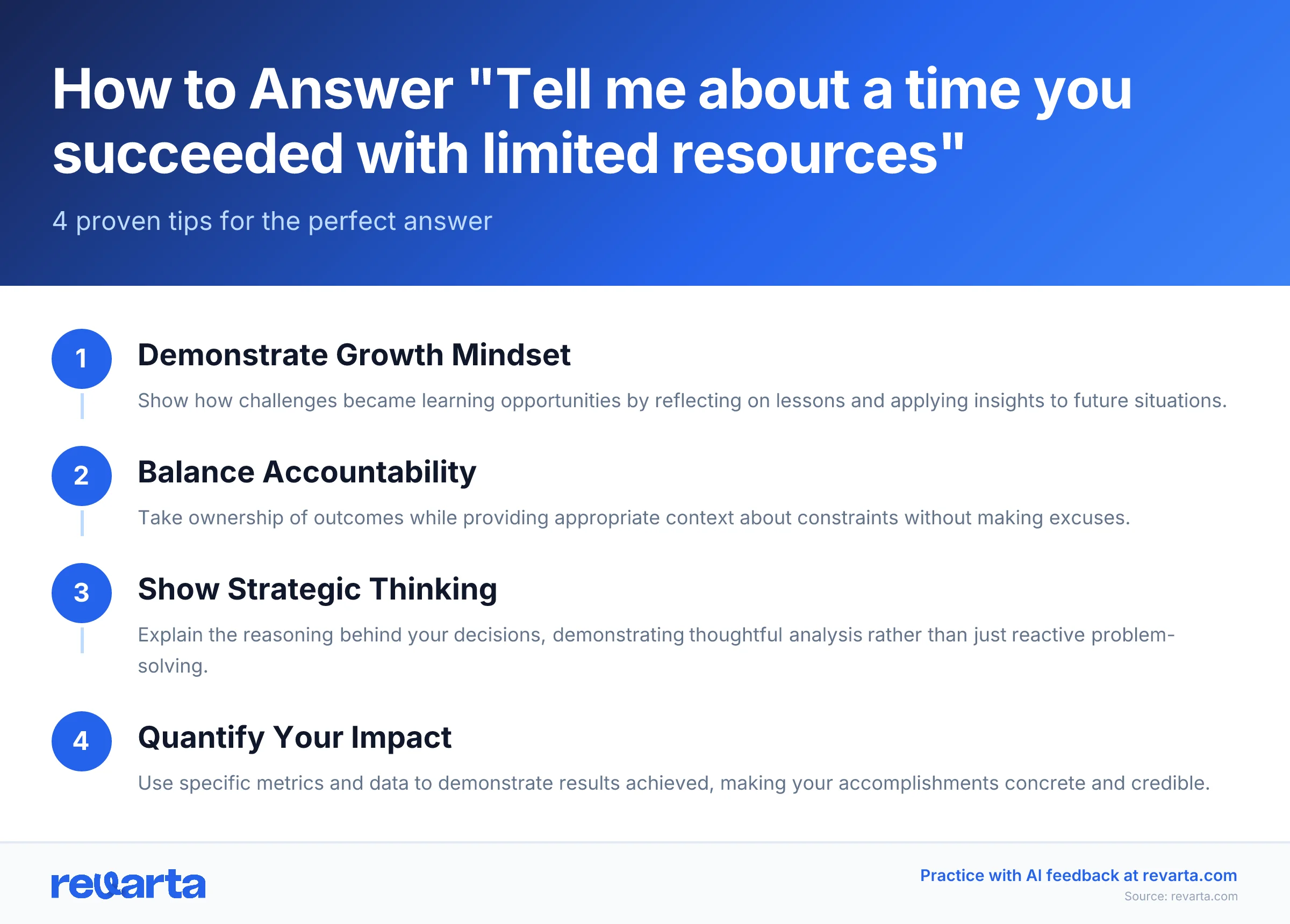 How to Answer 'Tell me about a time you succeeded with limited resources' - 4 proven tips for the perfect answer