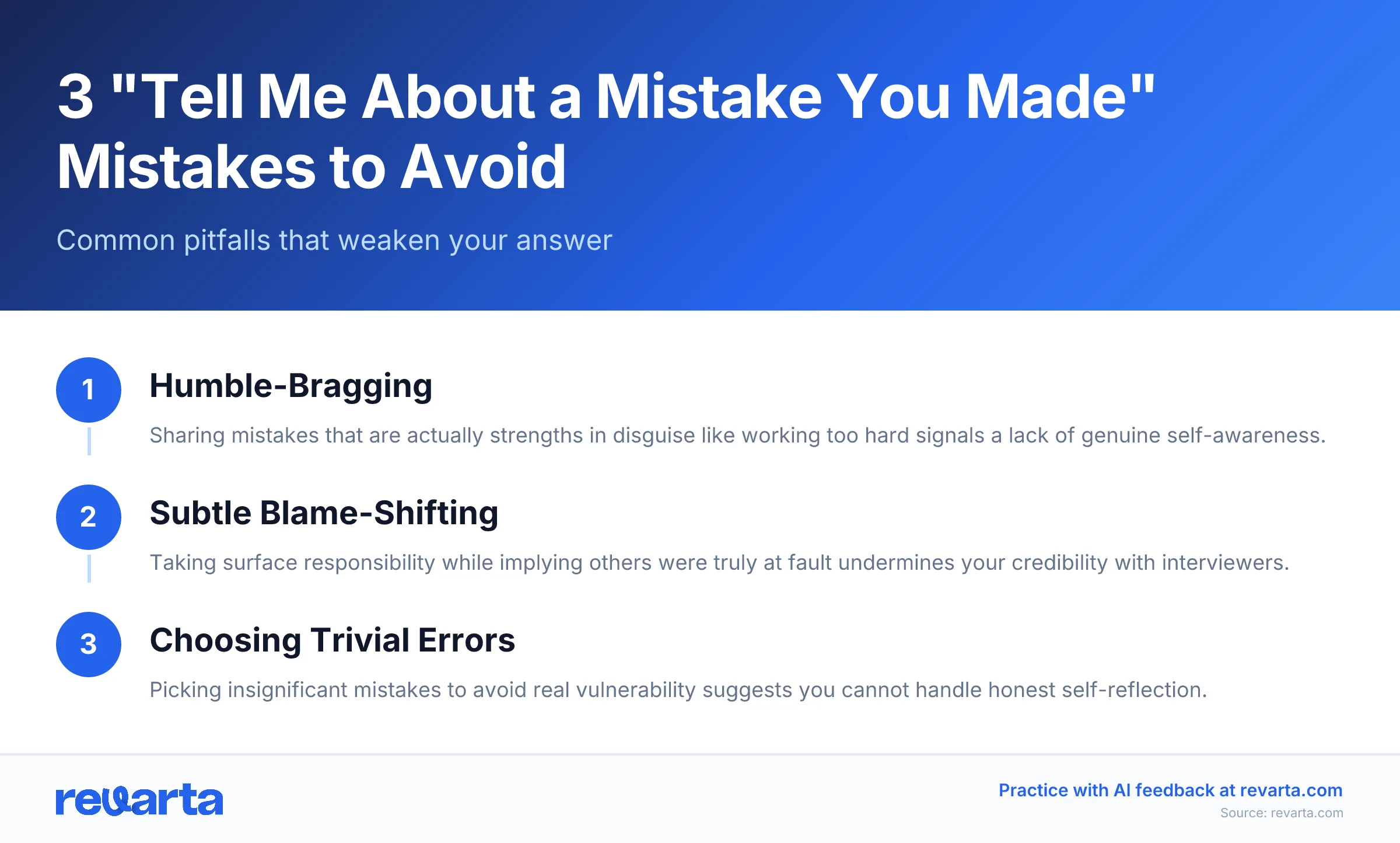 3 'Tell Me About a Mistake You Made' Mistakes to Avoid - Common pitfalls that weaken your answer