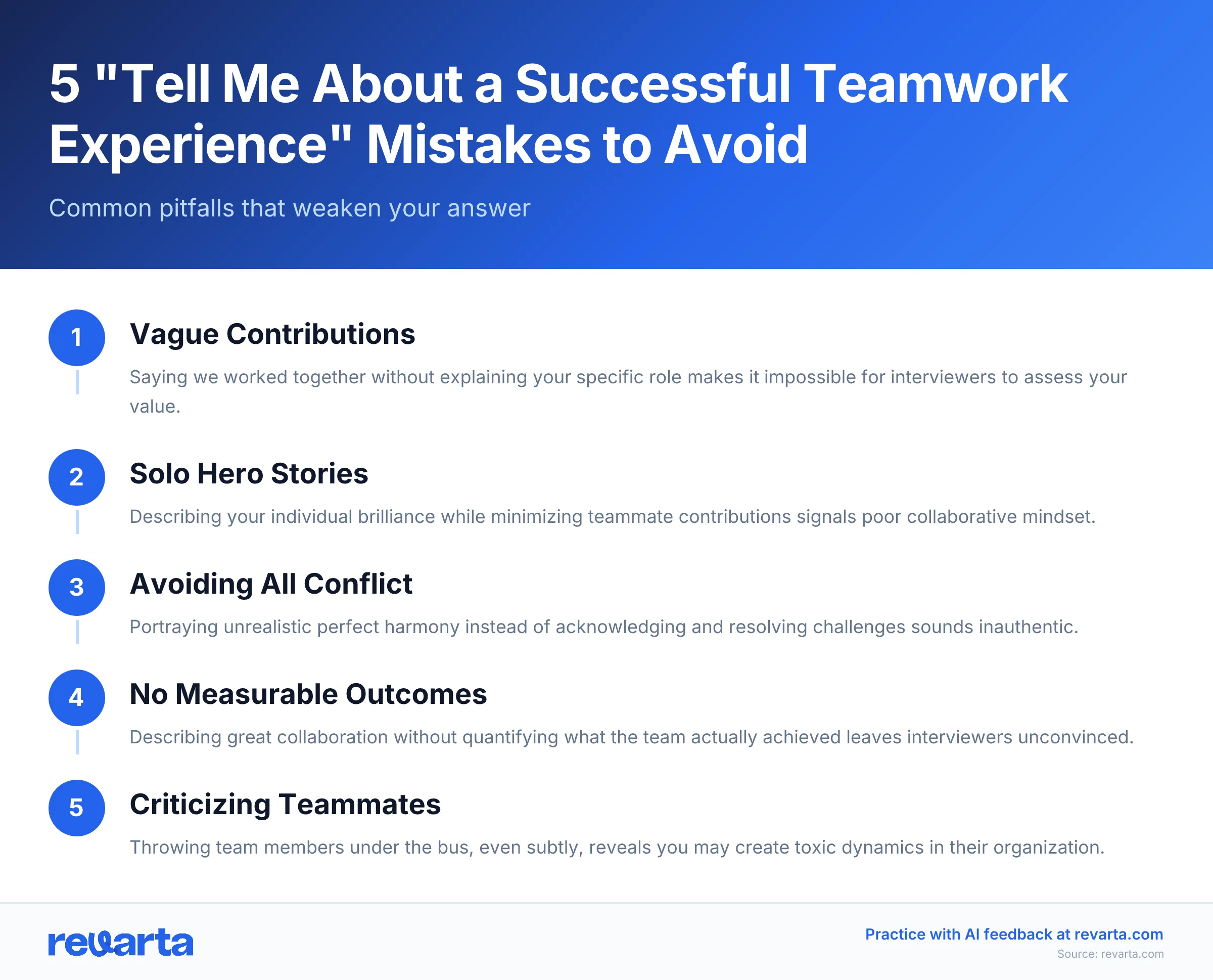 5 'Tell Me About a Successful Teamwork Experience' Mistakes to Avoid - Common pitfalls that weaken your answer