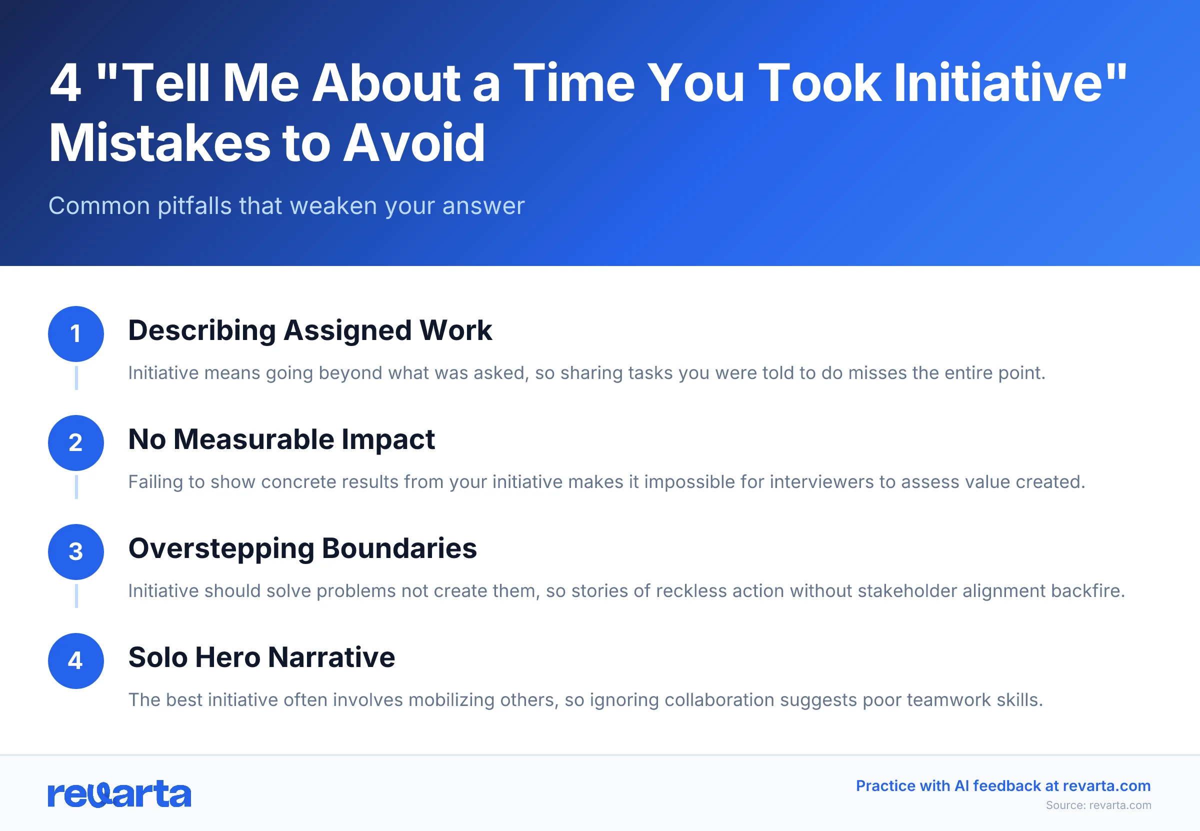 4 'Tell Me About a Time You Took Initiative' Mistakes to Avoid - Common pitfalls that weaken your answer