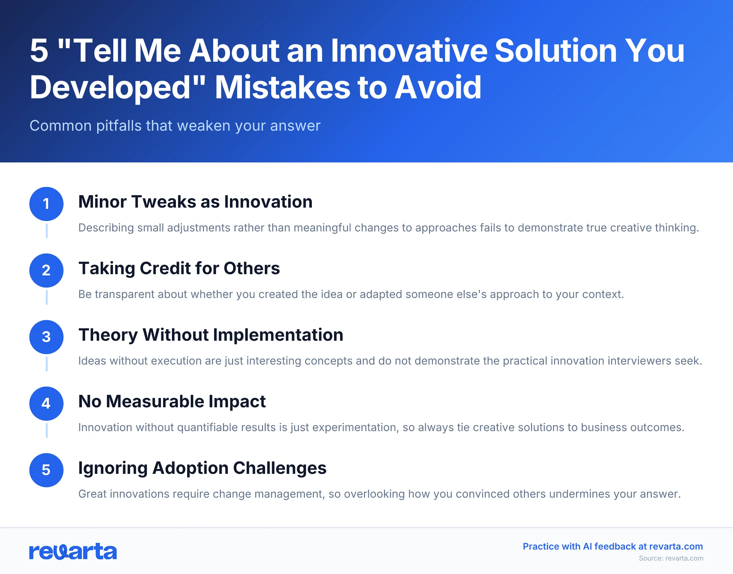 5 'Tell Me About an Innovative Solution You Developed' Mistakes to Avoid - Common pitfalls that weaken your answer