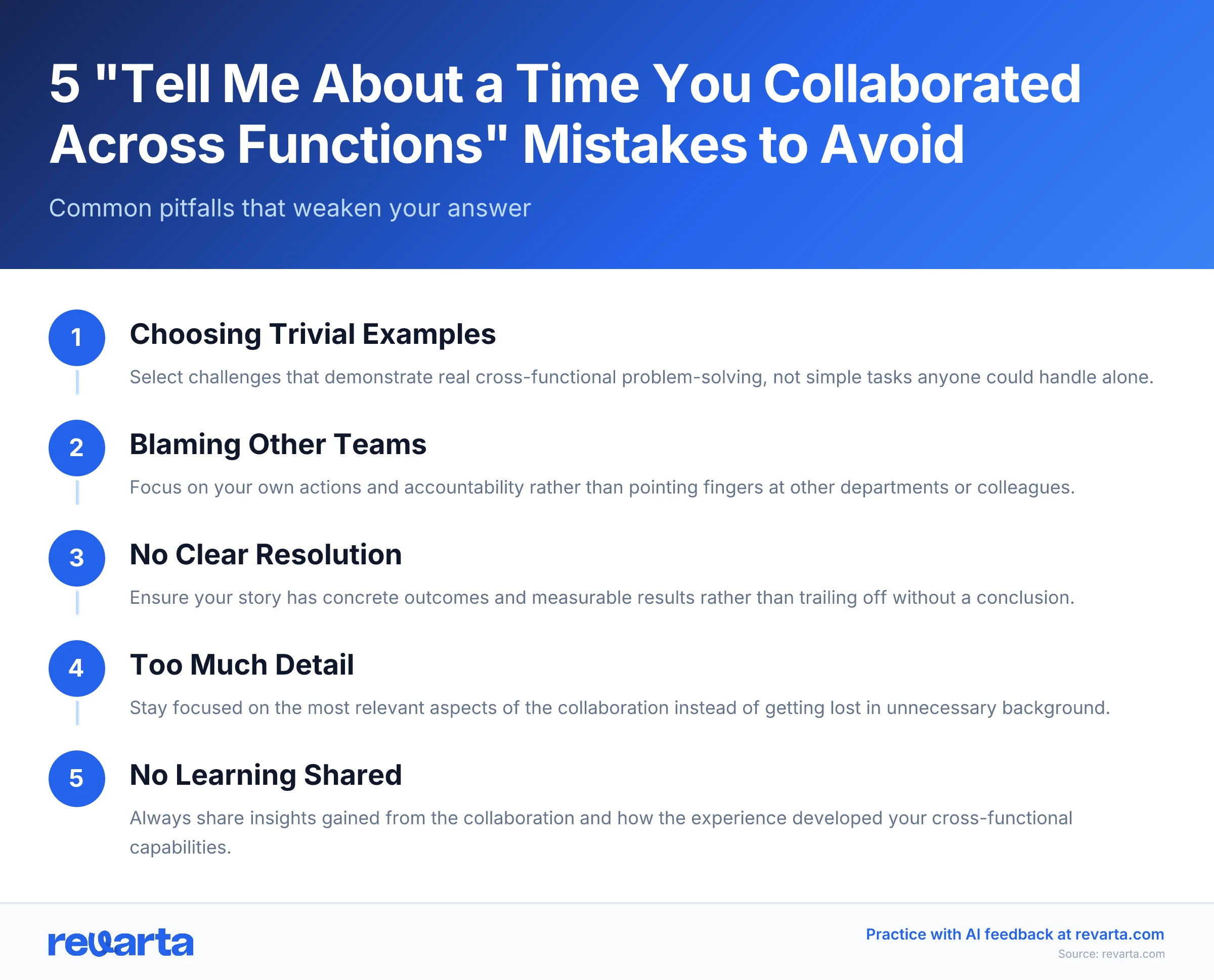 5 'Tell Me About a Time You Collaborated Across Functions' Mistakes to Avoid - Common pitfalls that weaken your answer