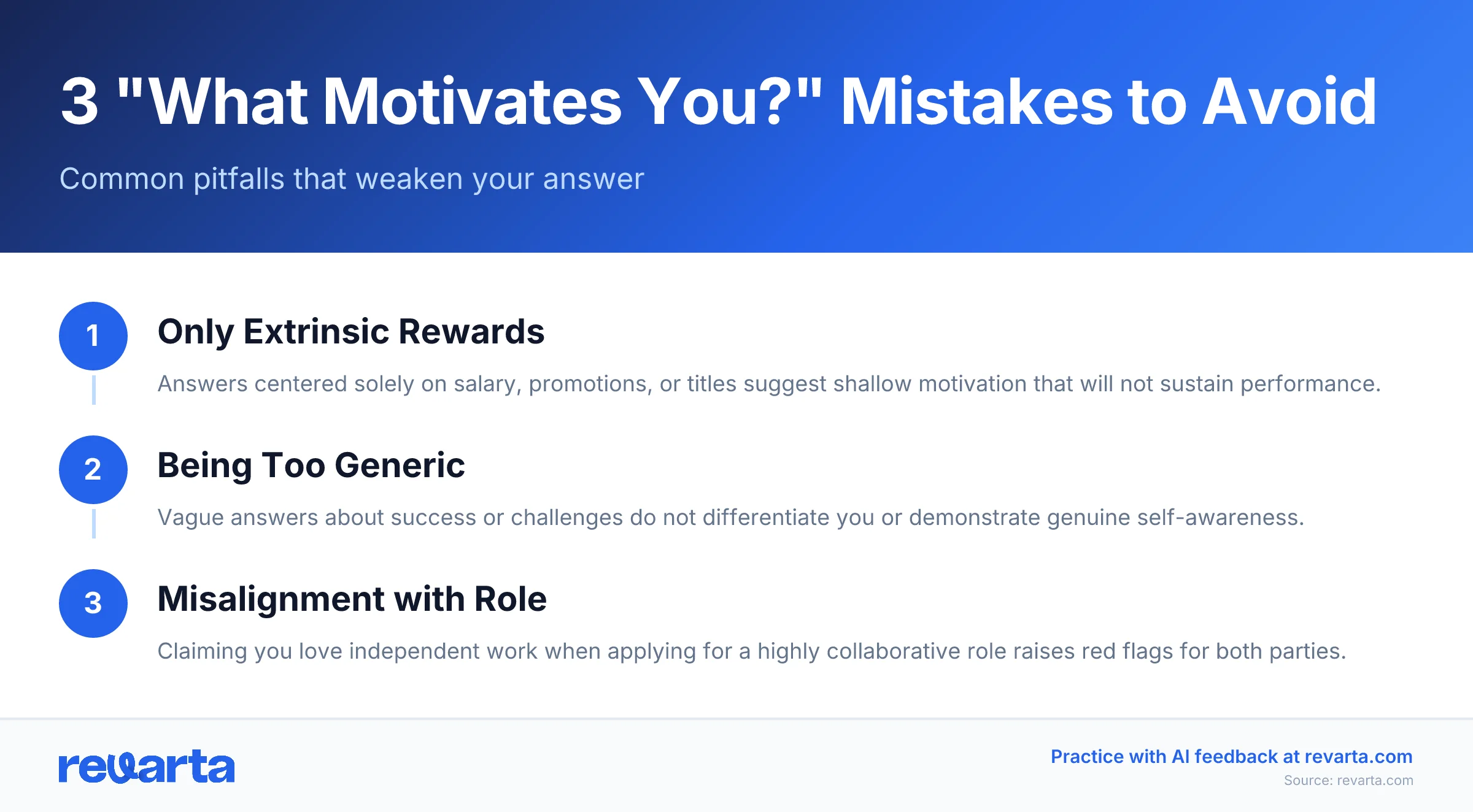 3 'What Motivates You?' Mistakes to Avoid - Common pitfalls that weaken your answer